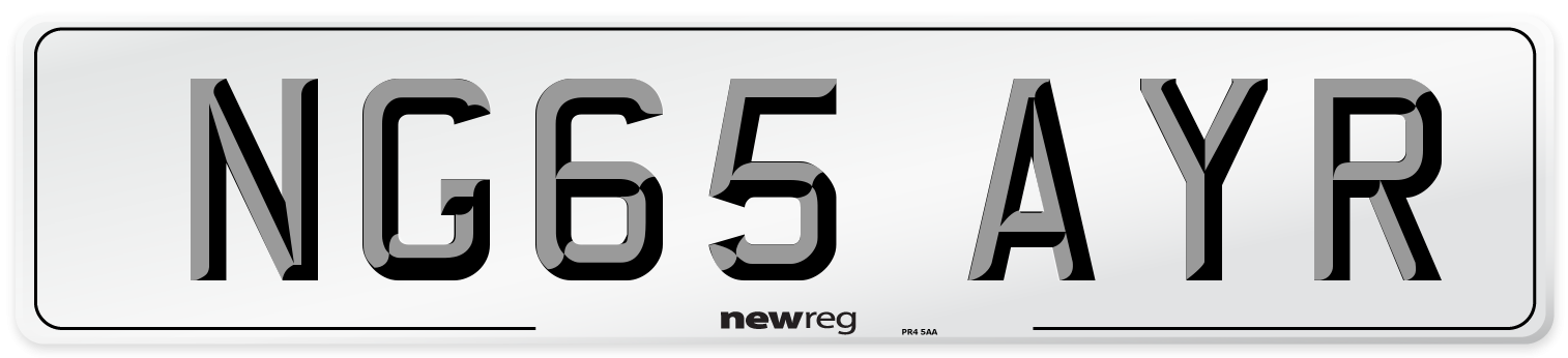 NG65 AYR Number Plate from New Reg